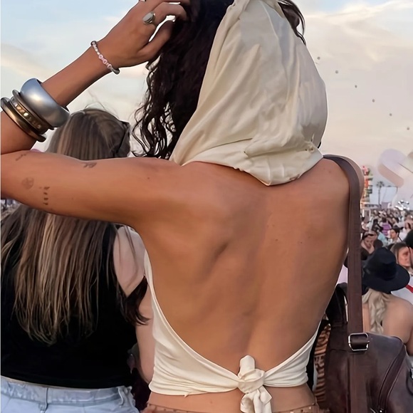 Dolls Kill White Draped Top - Picture 2 of 5